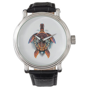 Sea Turtle Mandala Sea Ocean Animal Artwork Boho Armbandsur