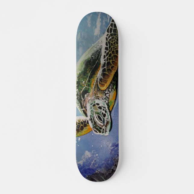 Sea Turtle Mini Skateboard Bräda 18,5 Cm (Framsida)
