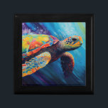 Sea Turtle Minnesask<br><div class="desc">Vattenfärgssköldpaddor simmar över havet,  originalkonstverk av Nicole.</div>