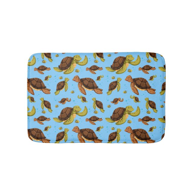 Sea Turtle Mönster Badrumsmatta (Framsidan)