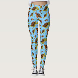 Sea Turtle Mönster Leggings