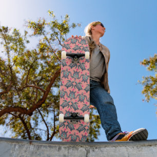 Sea Turtle Mönster Mini Skateboard Bräda 18,5 Cm