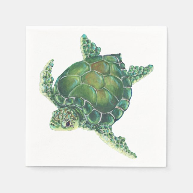 Sea Turtle Napkins Pappersservett (Framsidan)