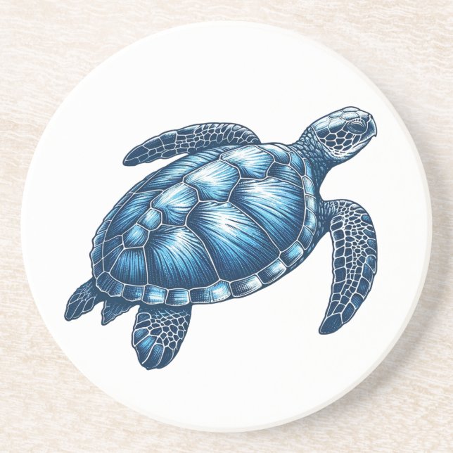 Sea Turtle Nautical Underlägg (Framsidan)
