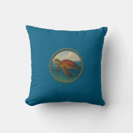 Sea Turtle Ocean Blue Pillows Kudde