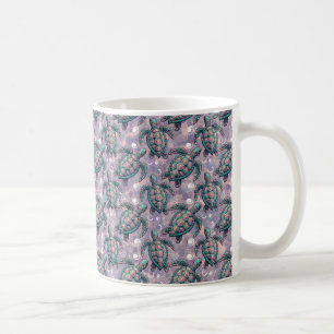 Sea Turtle Ocean Mönster Kaffemugg