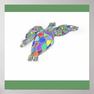 Sea Turtle på Canvas Poster