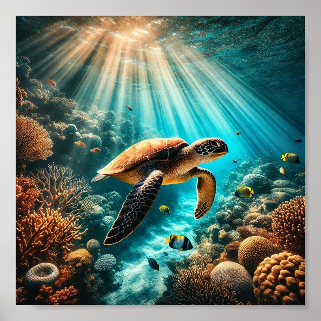 Sea Turtle Poster (Framsidan)