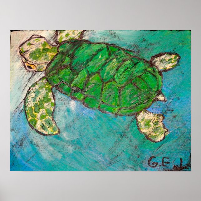 Sea Turtle Poster (Framsidan)
