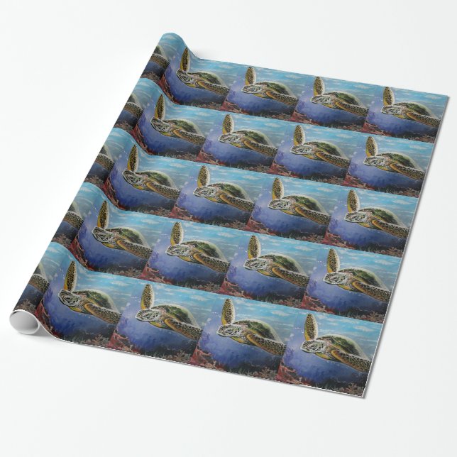 Sea Turtle Presentpapper (Utrullad)