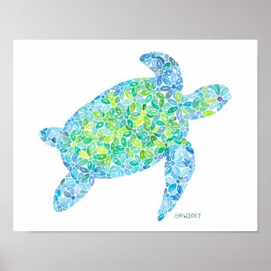 Sea Turtle Print Poster