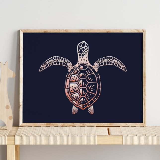 Sea Turtle Print | Skriv ut havssköldpaddsvägg Poster (Skapare uppladdad)
