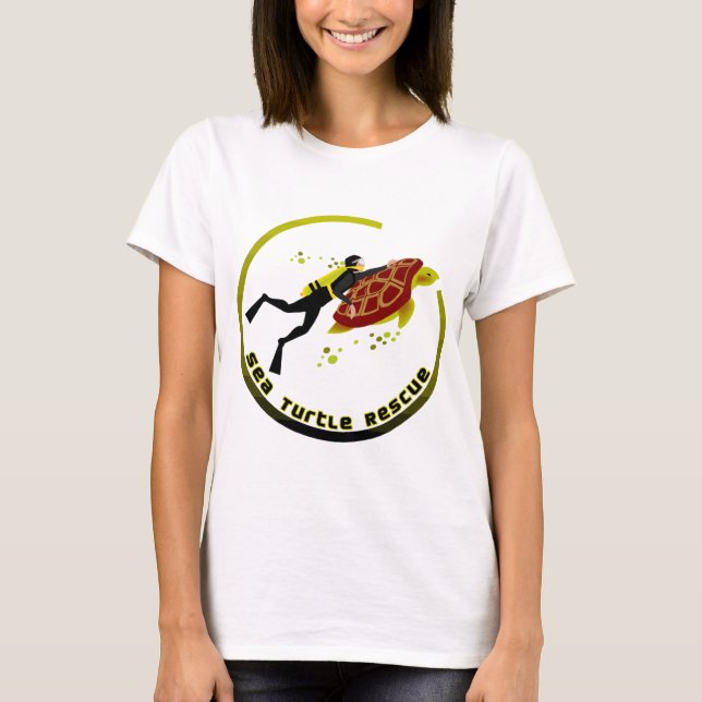Sea Turtle Rädding T-shirt (Framsida)