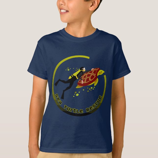 Sea Turtle Rädding T-shirt (Framsida)