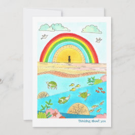 Sea Turtle Rainbow Beach Thinking Thinking