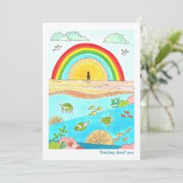 Sea Turtle Rainbow Beach Thinking Thinking