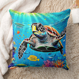 Sea Turtle Reef Life Kudde