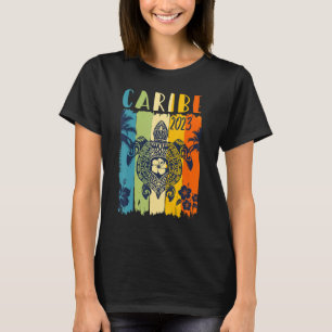 Sea Turtle Retro Caribe Family Vacation T Shirt