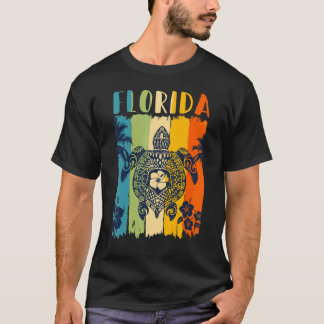Sea Turtle Retro Florida Theme Family Vacation T Shirt