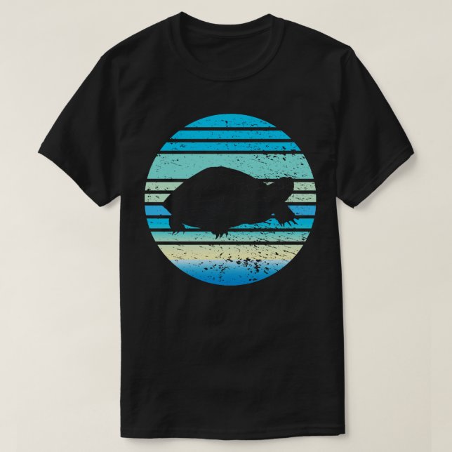 Sea Turtle Retro Graphic T Shirt (Design framsida)