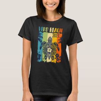Sea Turtle Retro Vero Beach Florida Family Vacatio T Shirt