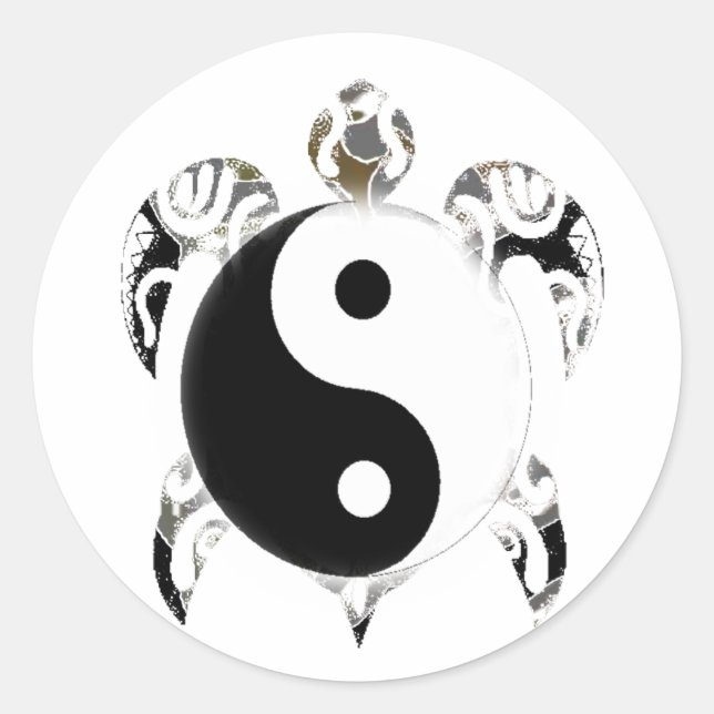 Sea Turtle Runt Klistermärke (Framsida)