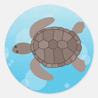 Sea Turtle Runt Klistermärke