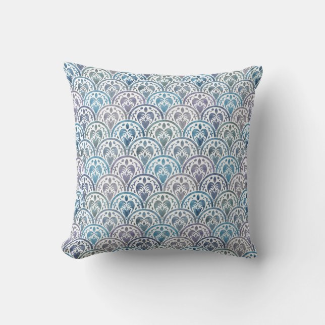 Sea Turtle Scallop Pattern Throw Pillow Kudde (Framsida)