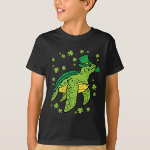 Sea Turtle Shamrock St patricks day Leprechaun Hat T Shirt