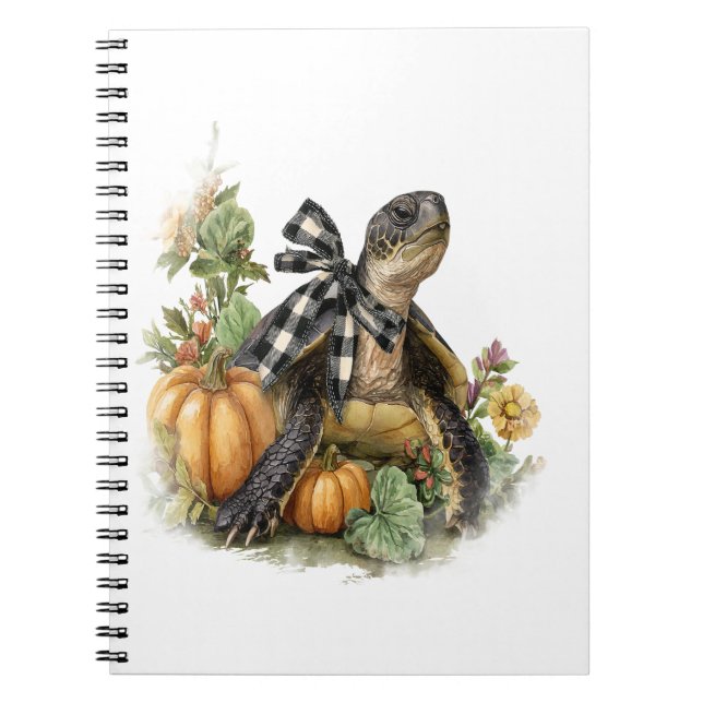Sea Turtle Shirt Animals Autumn Pumpkin Anteckningsbok (Framsidan)