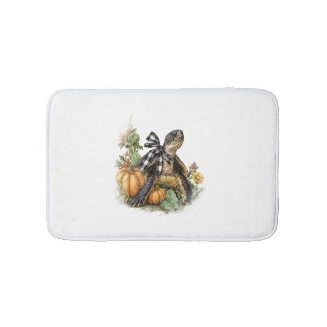 Sea Turtle Shirt Animals Autumn Pumpkin Badrumsmatta (Framsidan)