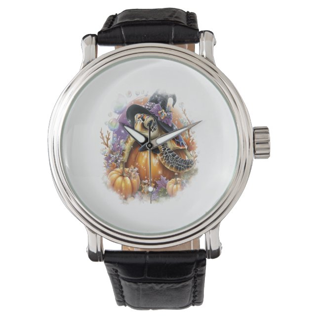Sea Turtle Shirt Sea Halloween Armbandsur (Framsida)