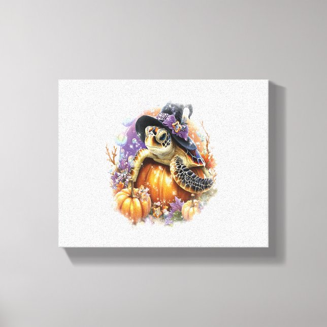 Sea Turtle Shirt Sea Halloween Canvastryck (Framsida)