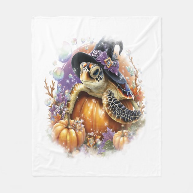 Sea Turtle Shirt Sea Halloween Fleecefilt (Framsidan)