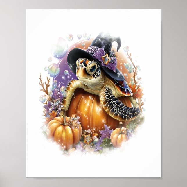 Sea Turtle Shirt Sea Halloween Poster (Framsidan)