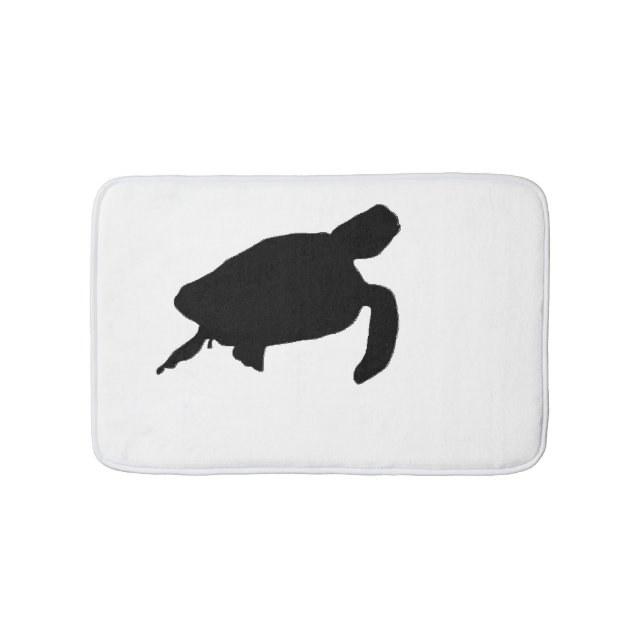 Sea Turtle Silhouette Badrumsmatta (Framsidan)