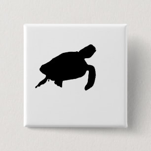 Sea Turtle Silhouette Knapp