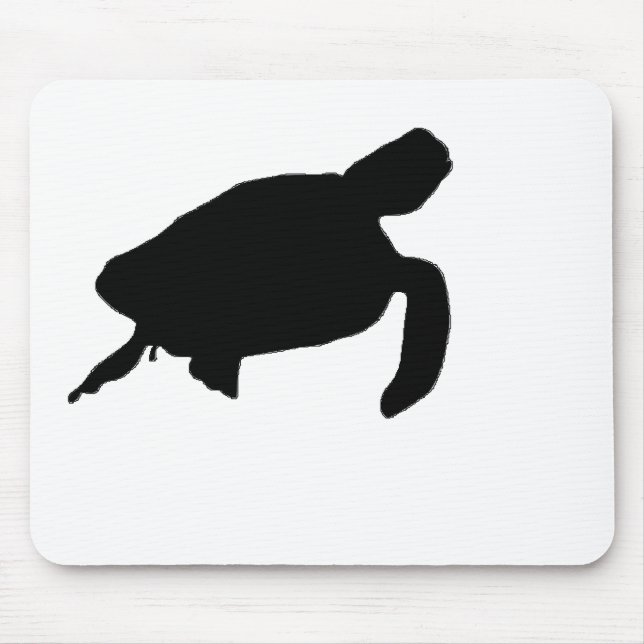Sea Turtle Silhouette Musmatta (Framsidan)