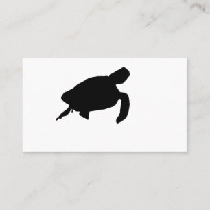 Sea Turtle Silhouette Visitkort