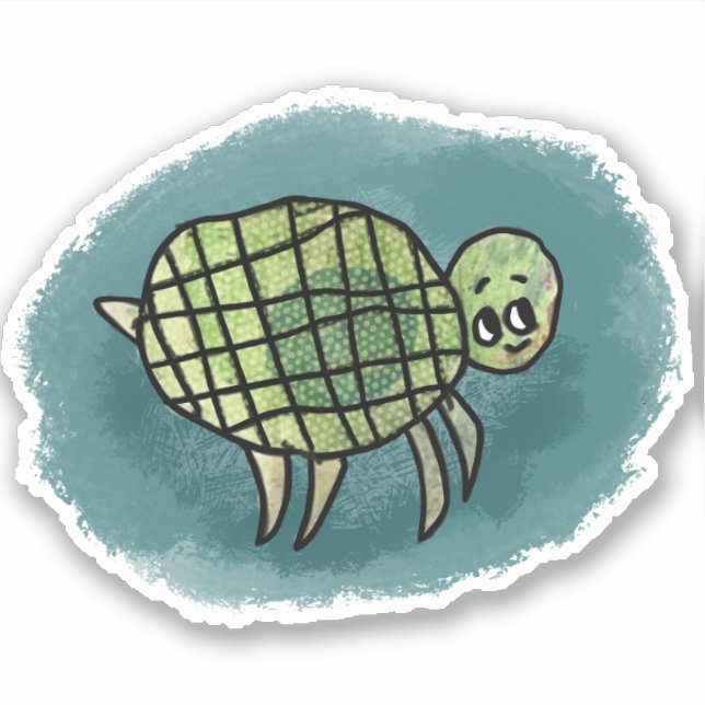 Sea Turtle Sticker Klistermärken (Framsida)