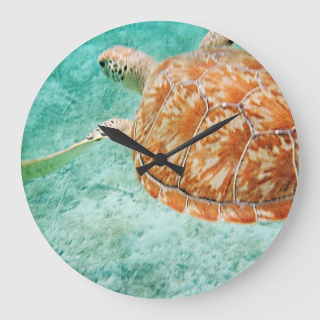 Sea Turtle Stor Klocka (Framsida)
