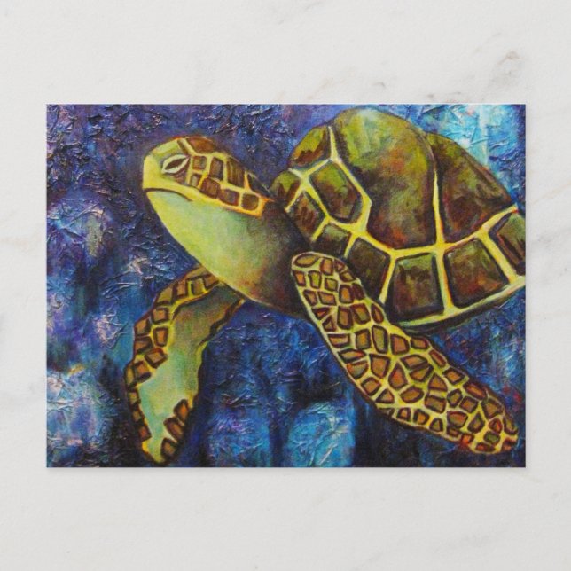 Sea Turtle, Struktur Art Products Vykort (Framsida)