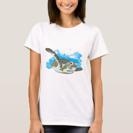 Sea Turtle Swimming T Shirt