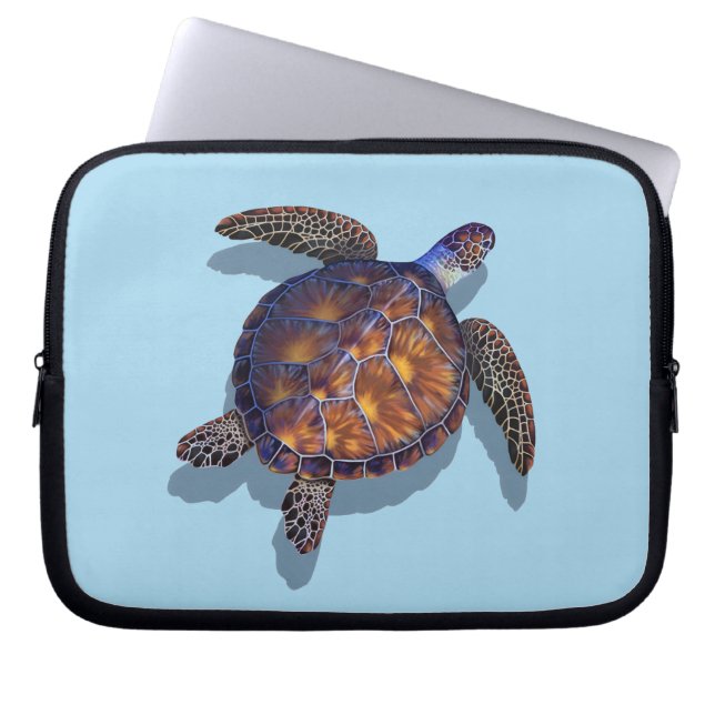 Sea turtle tablet / laptop sleeve (Framsidan)