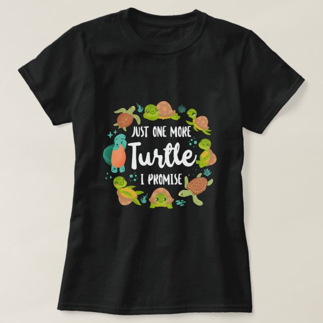Sea Turtle Tortoise Bara en Turtle jag Lomise T Shirt (Design framsida)