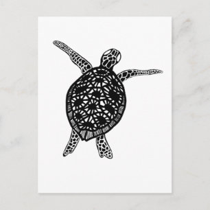 Sea Turtle Tortoise Skydda planeten Vykort