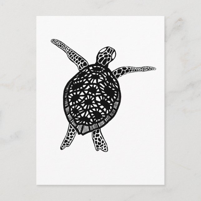 Sea Turtle Tortoise Skydda planeten Vykort (Framsida)
