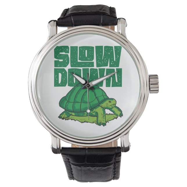 Sea Turtle Tortoise Slow Down Armbandsur (Framsida)