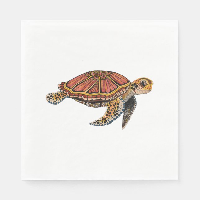 Sea Turtle Totem Animal Pappersservett (Framsidan)