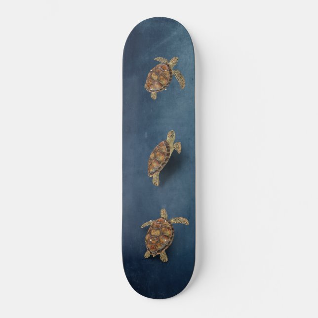 Sea Turtle Trio Mini Skateboard Bräda 18,5 Cm (Framsida)